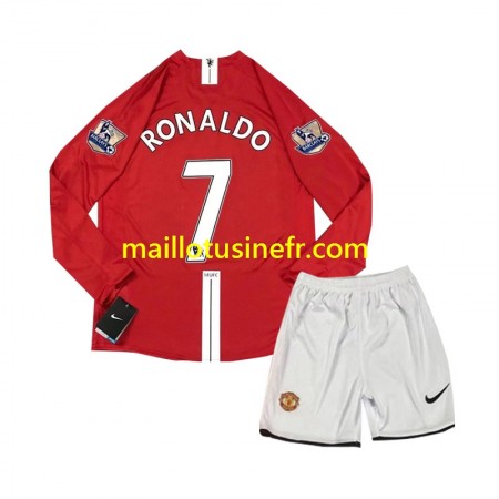 Maillot de Foot Manchester United Cristiano Ronaldo 7 2007 Domicile Retro Manches Longues - Enfant Maillot de Foot Manchester United Cristiano Ronaldo 7 2007 Domicile Retro Manches Longues - Enfant